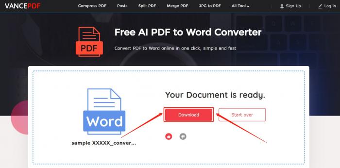 copy PDF to Word_VancePDF_step 3